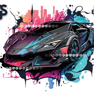Cool Supercar Bundle (3) PNG | Fast Cars Graphic T-shirt Digital File ...
