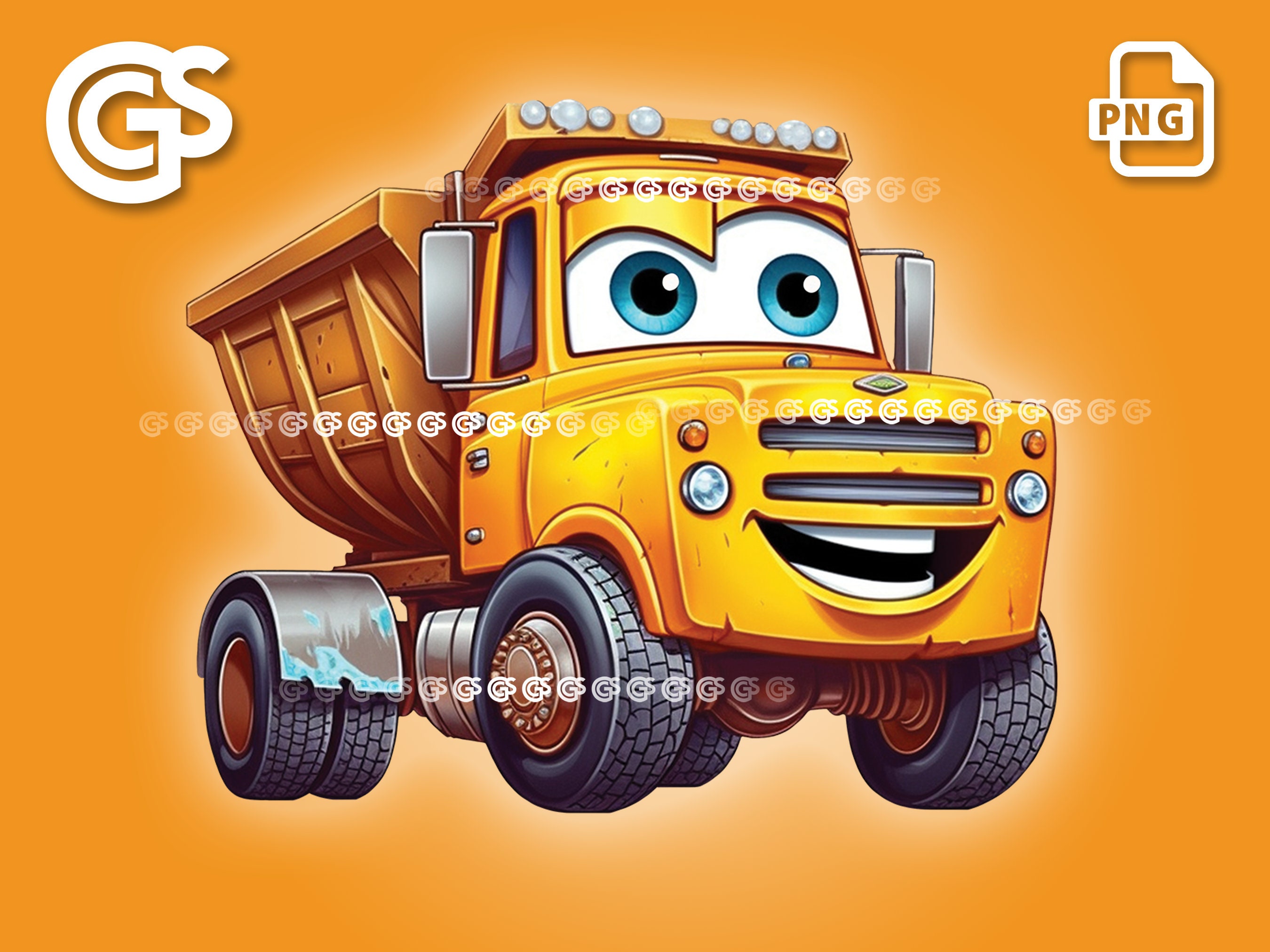 Cartoon Dump Truck PNG V2 Cars Graphic Tshirt Digital File, Graffiti, Urban  Sublimation, Construction DTG Clipart - Etsy Finland