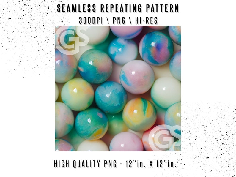 Digital Paper PNG Marbles 3 Seamless Pattern Repeating - Etsy