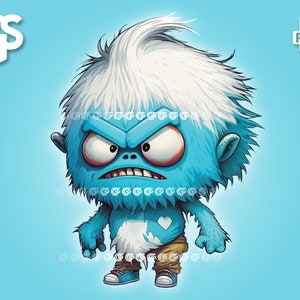 Wütender Yeti PNG | Yetis T-Shirt Aufkleber Digitale Datei, Schneemann Liebhaber, Urban Streetwear Sublimation, Bigfüße, Pngs Designs