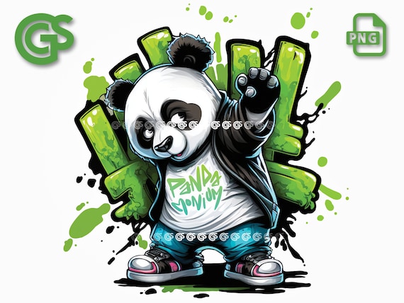 Panda Graffiti Art Shoulder Bag