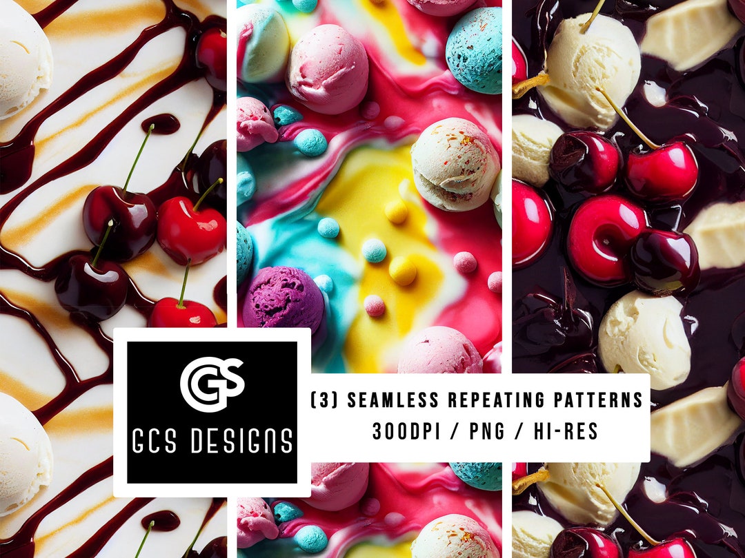 Seamless PNG Dessert Sweets - Seamless Pattern Repeating Design File ...