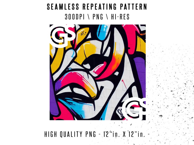 Digital Paper Graffiti Tagging Seamless Pattern Repeating Etsy