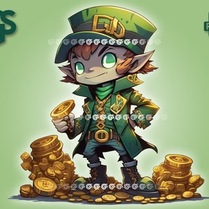Gold Leprechaun PNG | Saint St Patricks Day TShirt Digital File | Lucky Irish | Sublimation, pngs designs, pngs for shirts