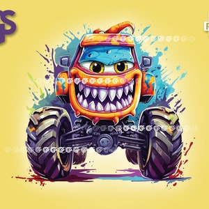 REAL Monster Truck PNG | Cars Graphic TShirt Digital File, Graffiti, Urban Sublimation, Cartoon Car, pngs designs