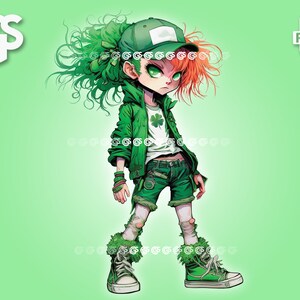 Cool Leprechaun Girl PNG | Saint St Patricks Day TShirt Digital File | Lucky Irish | Sublimation, pngs designs