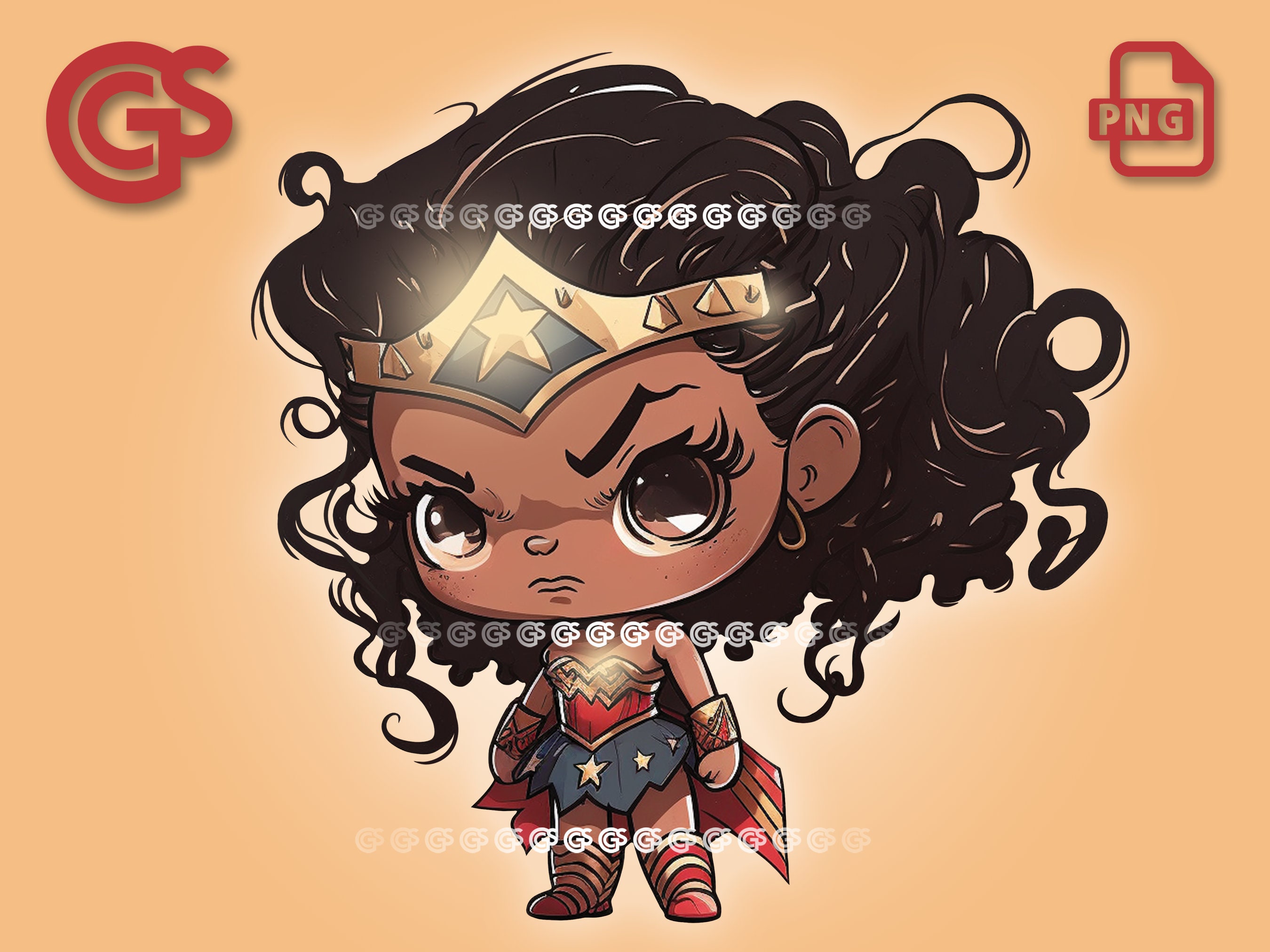Superhero Chibi Black Girl PNG Afro African American Queen Super Hero Superhero Chibi Black Girl PNG Afro African American Queen Super Hero