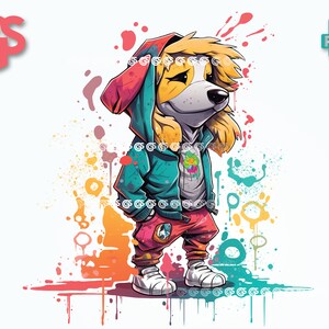 Chill Streetwear Dog PNG - Puppy T-Shirt Sticker Digital File, Dog Mom Dad Lover, Urban Streetwear Sublimation, pngs designs