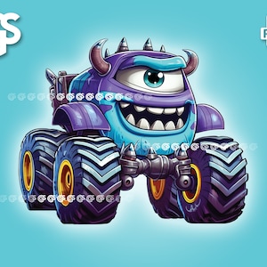 Cyclops Monster Truck PNG | Cars Graphic TShirt Digital File, Graffiti, Urban Sublimation, Cartoon Car, pngs designs