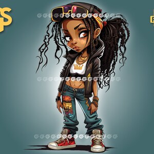 Streetwear Black Girl - PNG Afro African American Queen, TShirt Design, Woman Melanin, Sublimation , Black Girl Magic