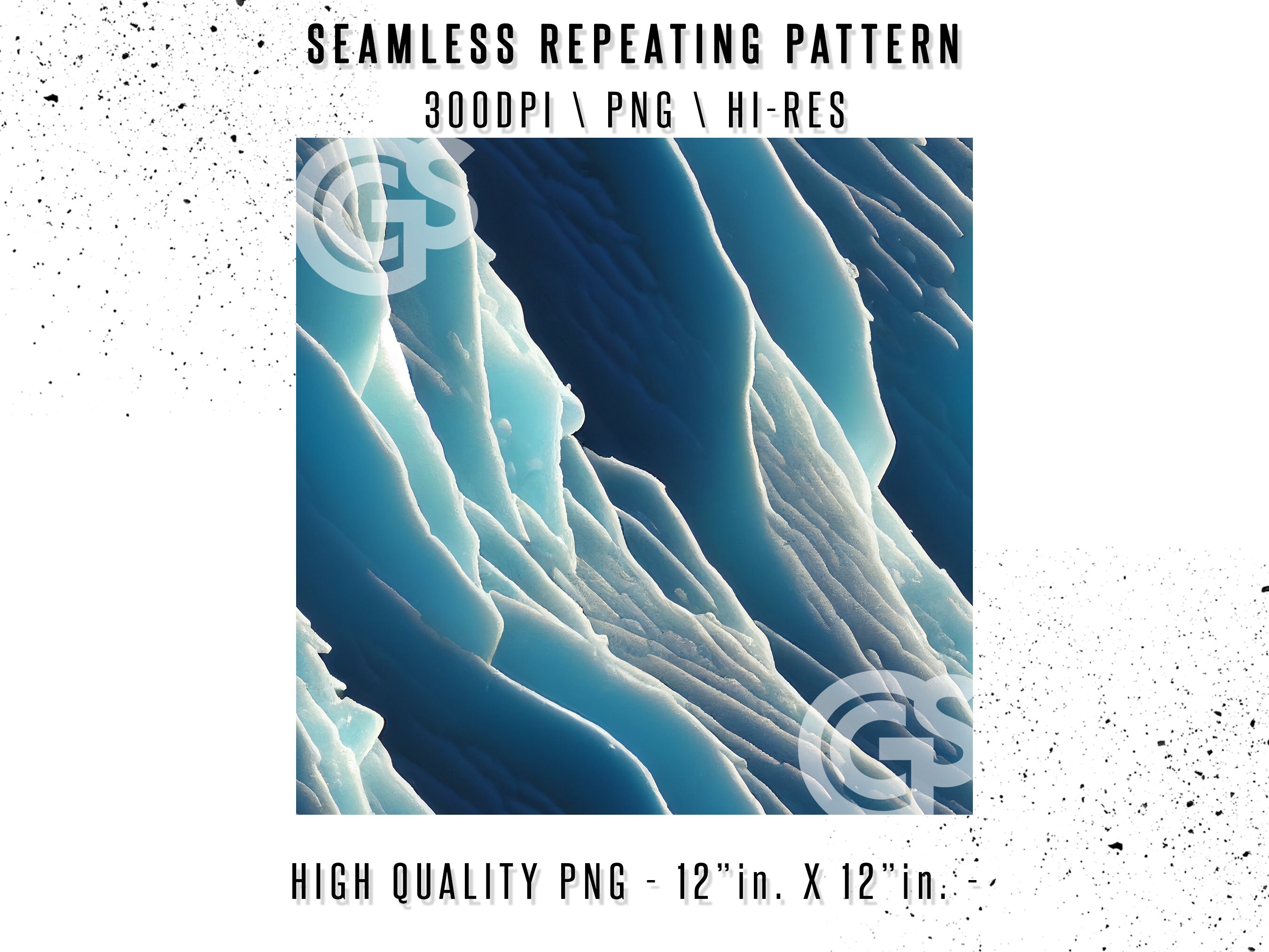 Ice Pattern Repeating Seamless PNG Glaciers Ice - Seamless Pattern Repeating Design File ...