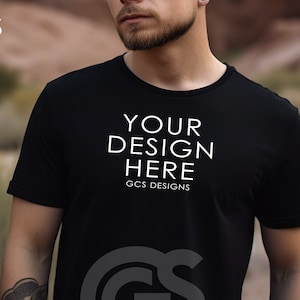 Black Tshirt Mockup | Urban Model Shirt Mockup | Digital Mockup | Template T Shirt Mockup | Digital Download