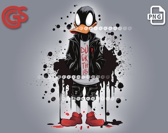 Duck This! PNG | Graphic T-Shirt digital design, Graffiti Urban, Cartoon Duck, Sublimation Vector Cricut, DTG, clip art