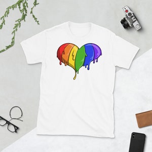 Dripping LGBTQ Heart - Unisex T-Shirt, LGBTQIA, Gay Pride Shirt, Queer Love