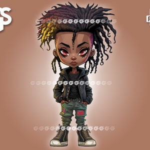 Streetwear NonBinary Person - PNG Czarny Afro Afroamerykanin, Projekt koszulki, Pride Melanin, Sublimacja, LGBT, projekty png