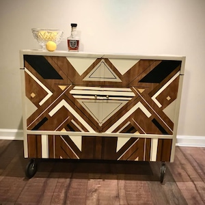 MCM Cocktail Cabinet: made to order example of Mid-Century bar cabinet