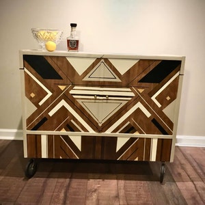 MCM Cocktail Cabinet: made to order example of Mid-Century bar cabinet