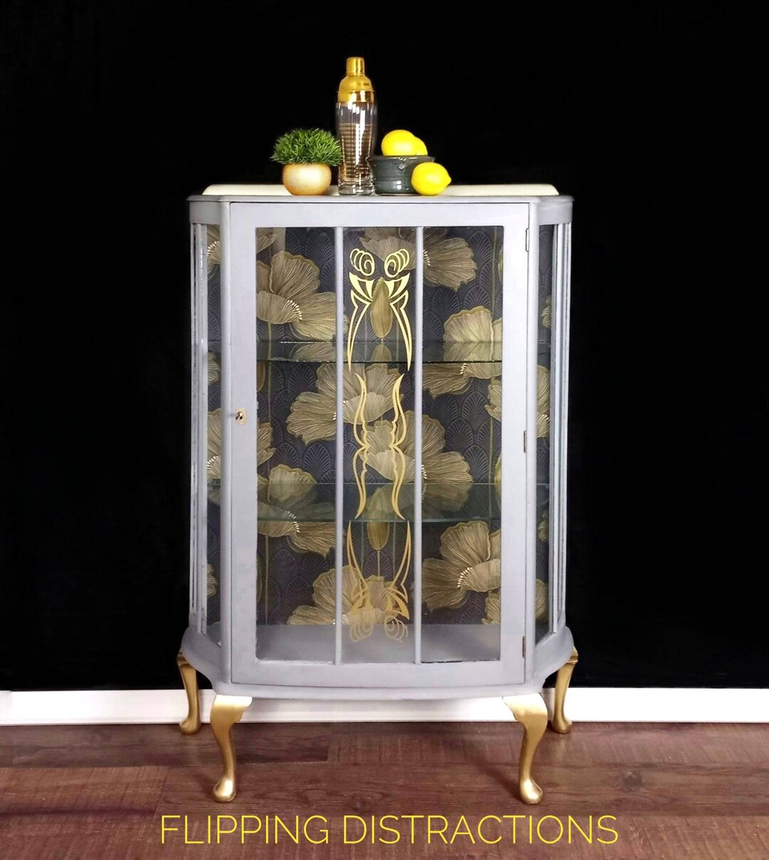 Gray & Gold Art Deco Liquor / Vintage 1920s Glass Etsy