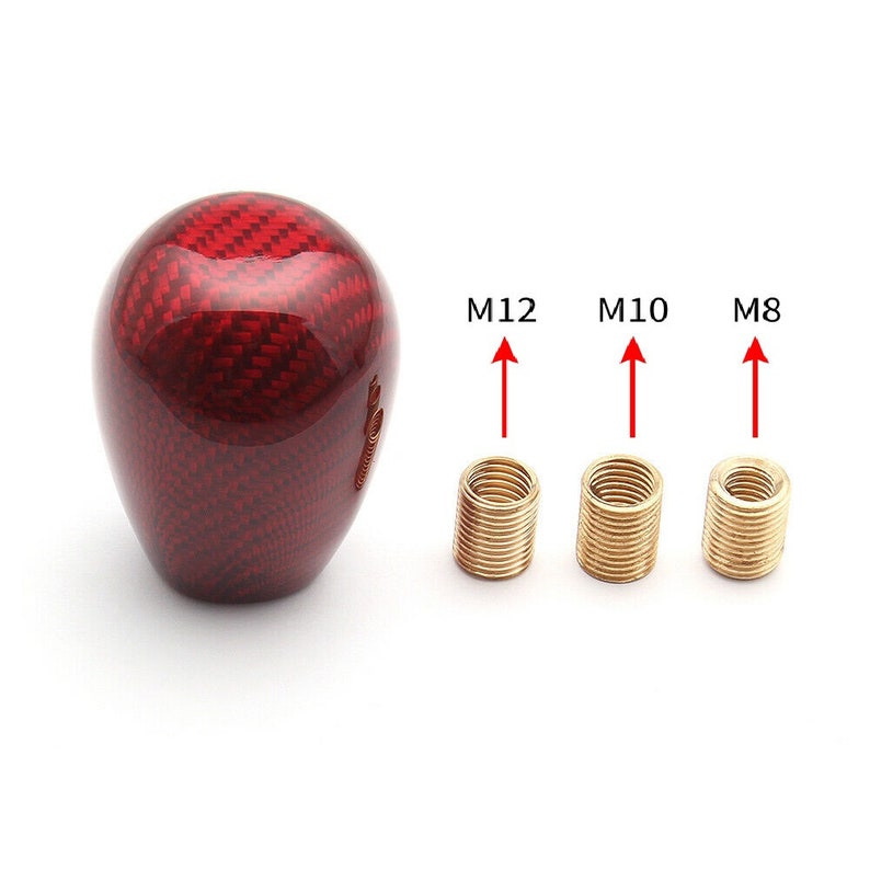 Red Real Carbon Fiber Manual Transmission Gear Shift Knob Etsy