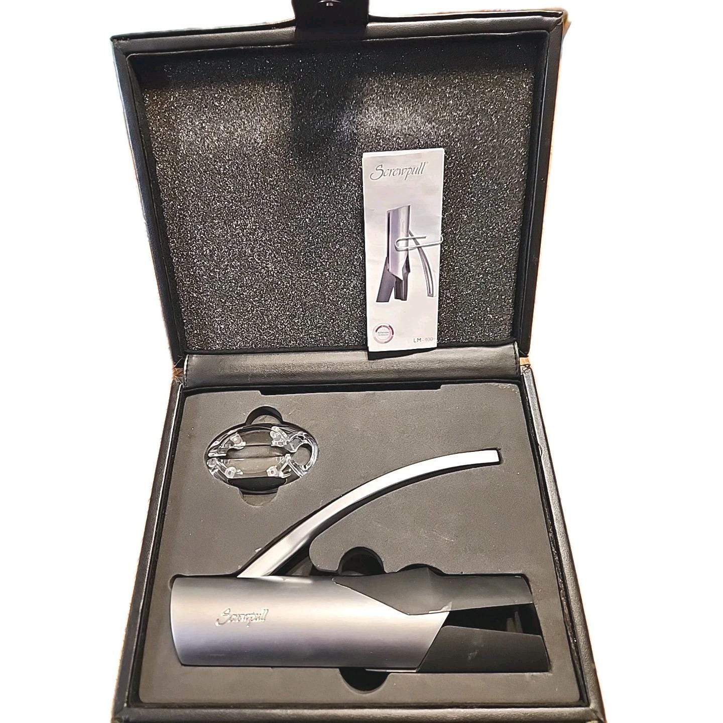 Screwpull LM400 Silver Metal Wine Opener & Foil Cutter Box Part of