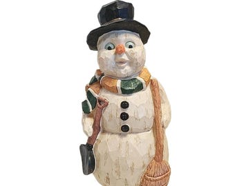 Holiday Collection Snowman Christmas Figure Hat And Broom World Bazaar Holiday