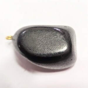 Natural Tumbled Shungite Crystal Mineral Pendant Without Chain