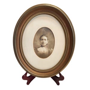 Antique Oval Portrait Gold-Tone Frame - Custom Backing By Hochschild Kohn READ