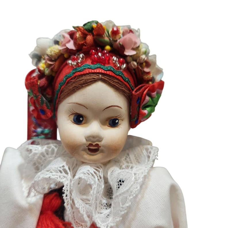 Vintage Czech Bokroj Folk Doll 10” Handmade Folk Traditional Kroj Outfit w/Tags image 3