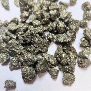 Natural Tiny Pyrite Crystal Minteral  Nuggets from Peru sold in 2 ounce bags