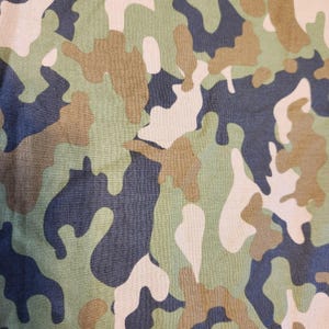 Green Camouflage Cotton Fabric