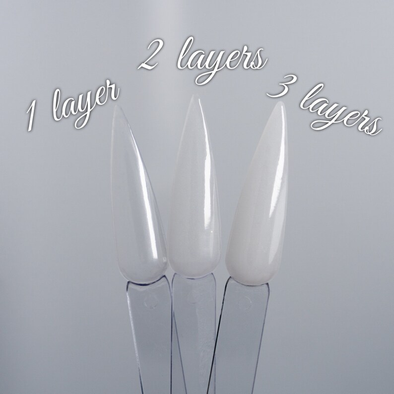 Milky White Acrylic Nail Dip Powder Etsy