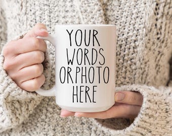 Custom Coffee Mug, Personalized Photo Mug Gift for her, Birthday Name, wedding gift
