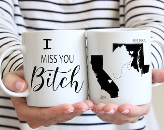 Personalized Long Distance Friendship Mug: Moving Away Gift