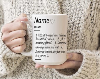 Personalized Name Definition Coffee Mug: Custom Birthday Gift