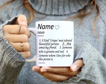 Personalized Name Definition Coffee Mug - Custom Text
