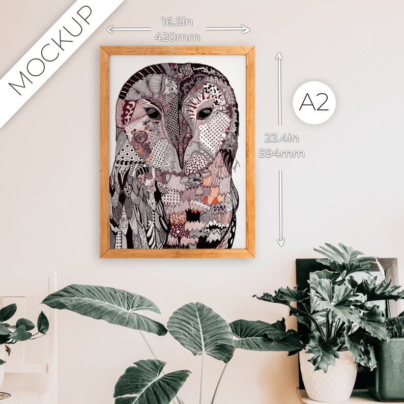 Original Colour Wise Owl Art Print