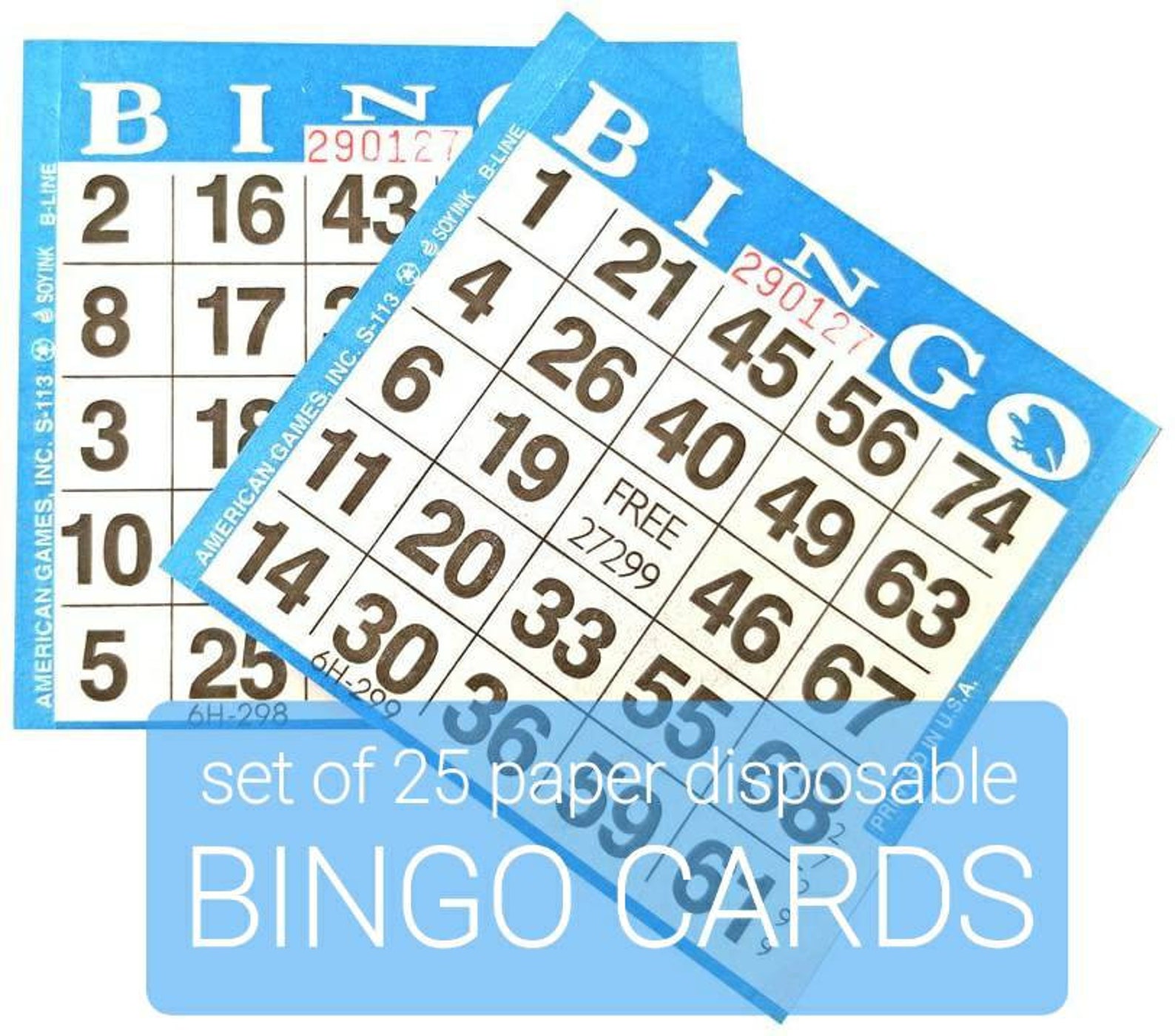 Set of 25 Disposable Paper BINGO Cards for Journaling Collage - Etsy