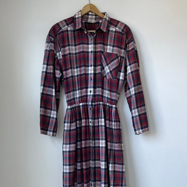 Plaid Maxi Dress - Etsy