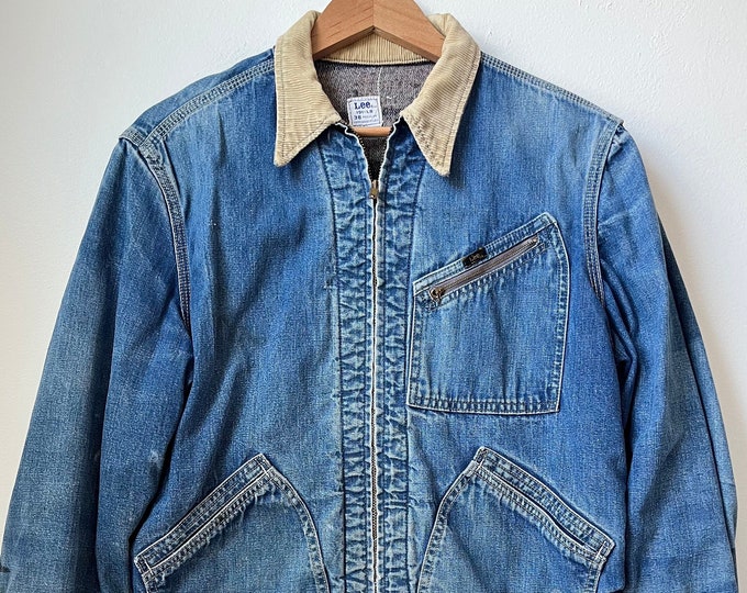 Vintage Jean Jacket LEE Denim Coat Vintage Trucker Jacket - Etsy