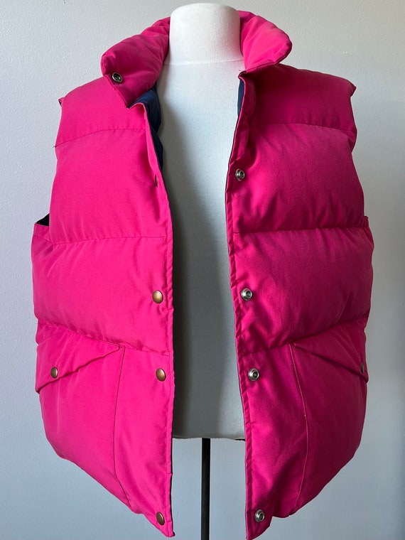 vintage Penfield pink down puffer vest bright pin… - image 6