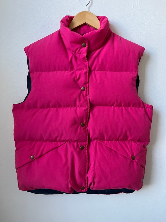 vintage Penfield pink down puffer vest bright pin… - image 3