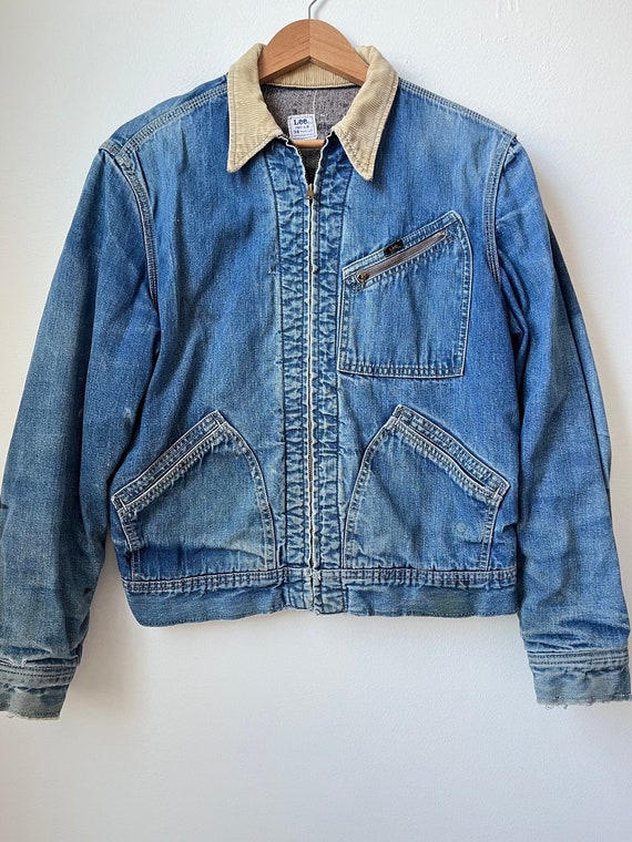 vintage 50s 60s lee 191-LB jean jacket corduroy c… - image 1