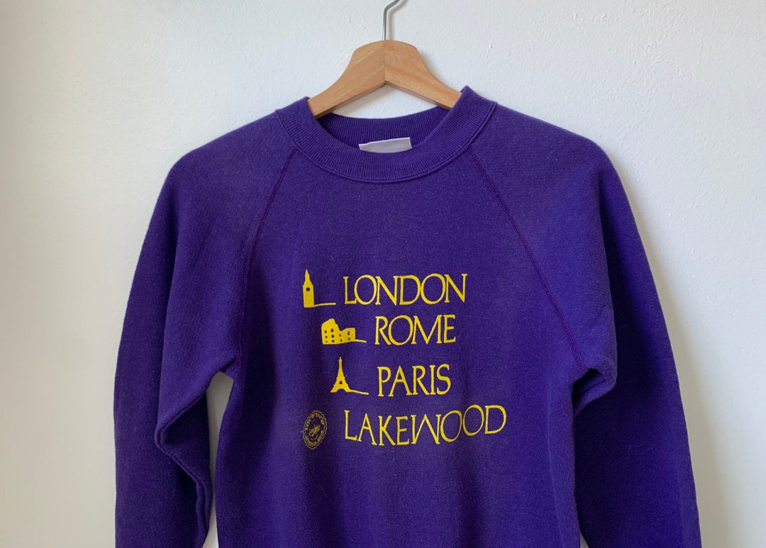 Vintage Lakewood Ohio Souvenir Raglan Pullover Crewneck Sweatshirt 80s