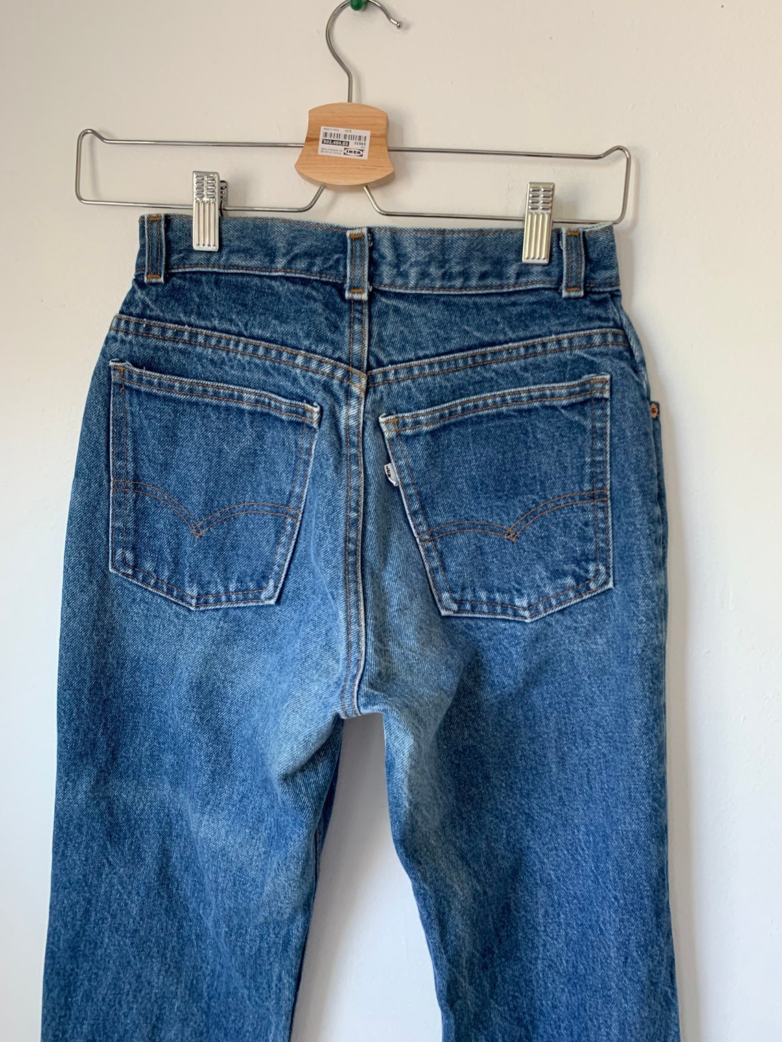 Vintage Levis White Tab High Rise Jeans 70s 80s Dark Blue - Etsy