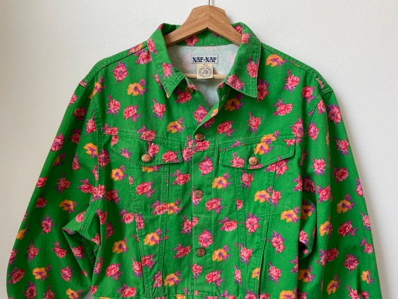 フランス製】80s 90s NAF NAF クレイジーパターンシャツ ユーロ