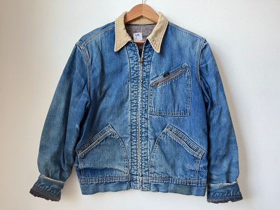vintage 50s 60s lee 191-LB jean jacket corduroy c… - image 2
