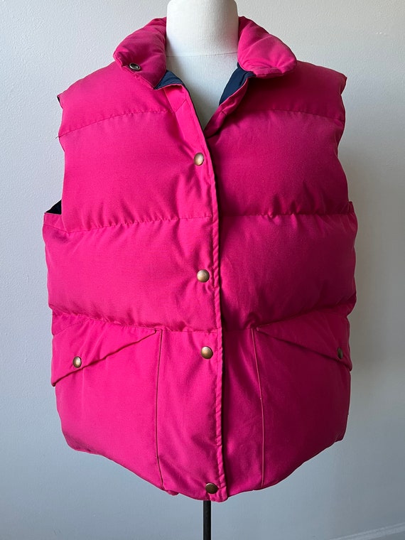 vintage Penfield pink down puffer vest bright pin… - image 5