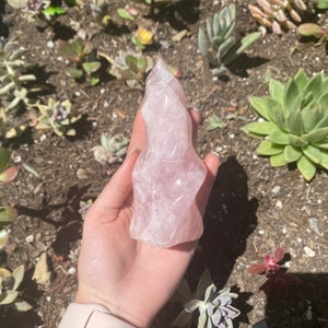 Rose Quartz flame-Medium-Heart Chakra-Divine love