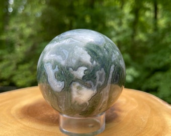 Beautiful Moss Agate Sphere *59.1 mm *Orb *Grounding *Prosperity *Abundance