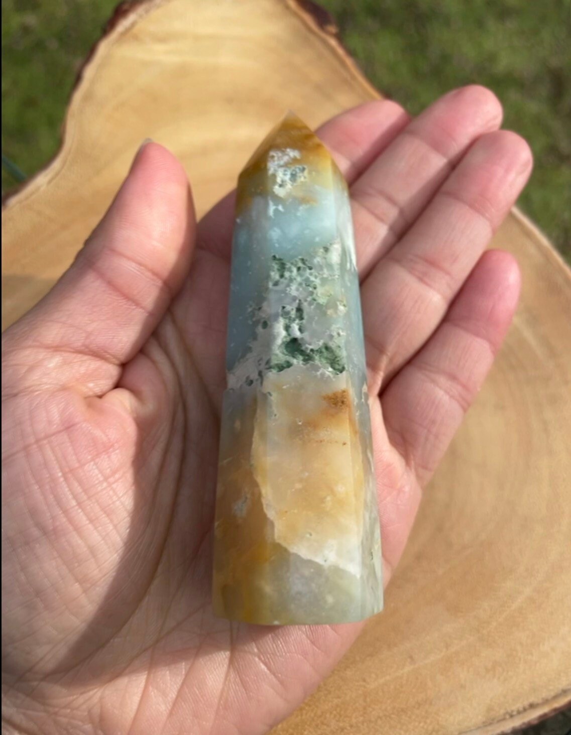 Blue Sky Quartz Point balancing manifestation Etsy